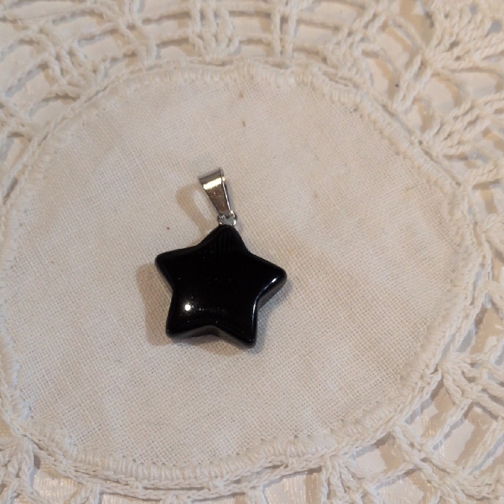 Black Star Pendant Necklace - Women Jewelry NEW!